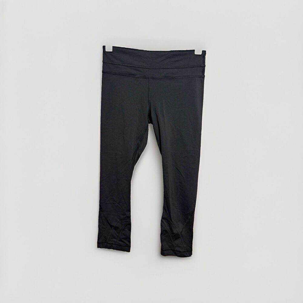 Lululemon Pace Rival Crop 22” Leggings Womens 4 Black Luxtreme Running Pockets